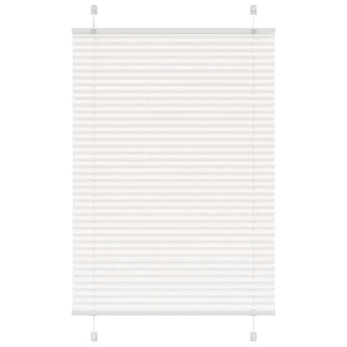 vidaXL Pleated Blind White 90x100 cm Fabric Width 89.4 cm Polyester