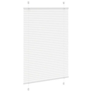 vidaXL Pleated Blind White 90x100 cm Fabric Width 89.4 cm Polyester