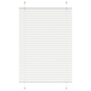 vidaXL Pleated Blind White 90x100 cm Fabric Width 89.4 cm Polyester