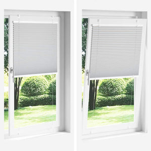 vidaXL Pleated Blind White 90x100 cm Fabric Width 89.4 cm Polyester