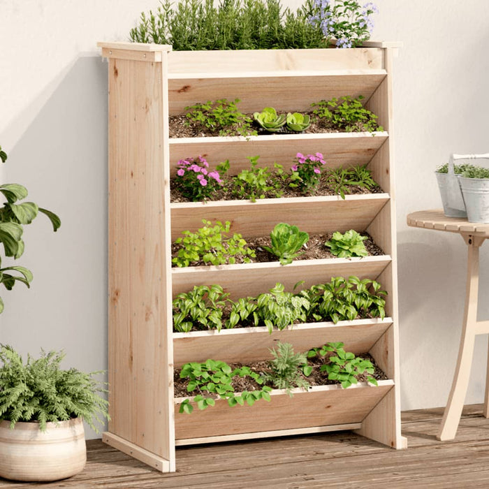 vidaXL Herb Planter 6-Tier 69x40x101.5 cm Solid Wood Pine