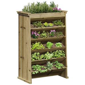 vidaXL Herb Planter 6-Tier 69x40x101.5 cm Impregnated Wood Pine