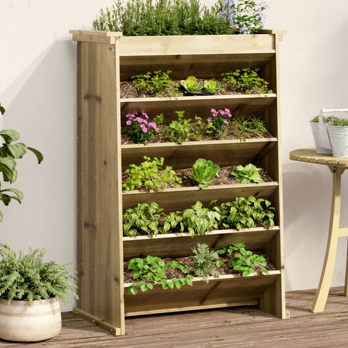 vidaXL Herb Planter 6-Tier 69x40x101.5 cm Impregnated Wood Pine