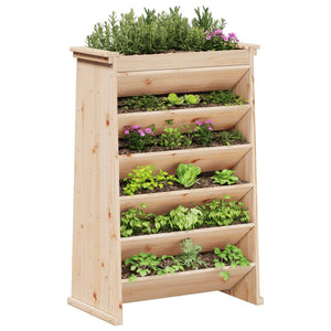 vidaXL Herb Planter 6-Tier 69x40x101.5 cm Solid Wood Pine