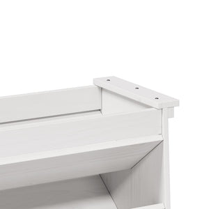 vidaXL Herb Planter 6-Tier White 69x40x101.5 cm Solid Wood Pine