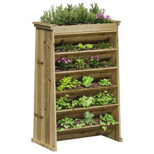 vidaXL Herb Planter 6-Tier 69x40x101.5 cm Impregnated Wood Pine