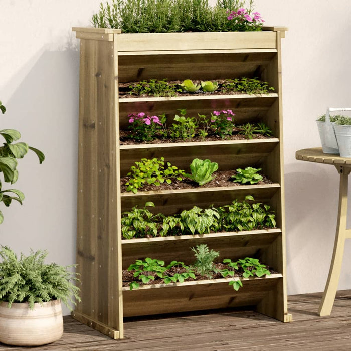 vidaXL Herb Planter 6-Tier 69x40x101.5 cm Impregnated Wood Pine