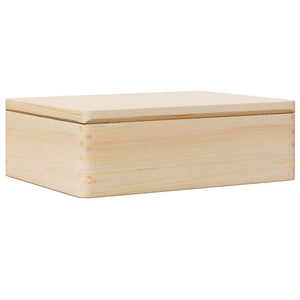 vidaXL Wooden Box with Lid 40x30x13 cm Solid Wood Pine