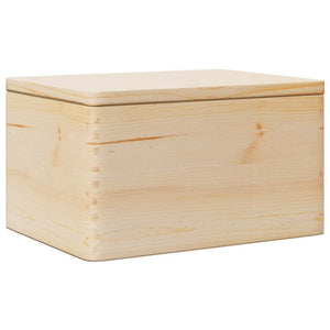 vidaXL Wooden Box with Lid 40x30x23 cm Solid Wood Pine