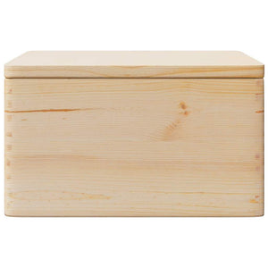 vidaXL Wooden Box with Lid 40x30x23 cm Solid Wood Pine