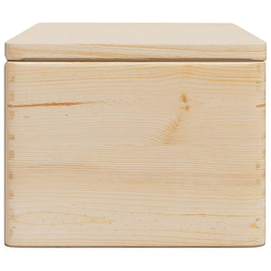 vidaXL Wooden Box with Lid 40x30x23 cm Solid Wood Pine