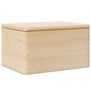 vidaXL Wooden Box with Lid 40x30x23 cm Solid Wood Pine