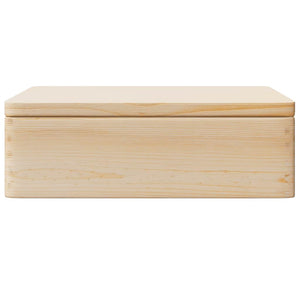 vidaXL Wooden Box with Lid and Handles 40x30x13 cm Solid Wood Pine