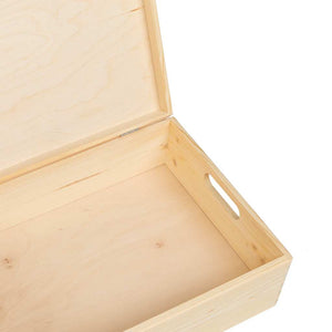 vidaXL Wooden Box with Lid and Handles 40x30x13 cm Solid Wood Pine