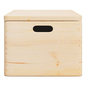 vidaXL Wooden Box with Lid and Handles 40x30x23 cm Solid Wood Pine