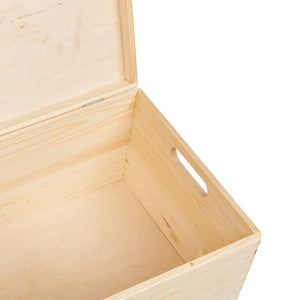 vidaXL Wooden Box with Lid and Handles 40x30x23 cm Solid Wood Pine