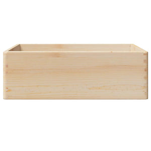 vidaXL Wooden Box with Handles 40x30x13 cm Solid Wood Pine