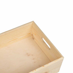 vidaXL Wooden Box with Handles 40x30x13 cm Solid Wood Pine