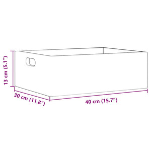 vidaXL Wooden Box with Handles 40x30x13 cm Solid Wood Pine