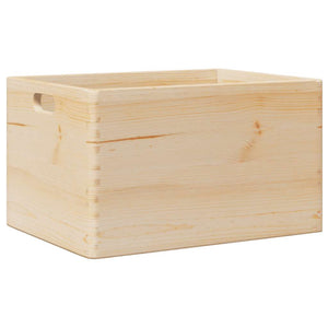 vidaXL Wooden Box with Handles 40x30x23 cm Solid Wood Pine