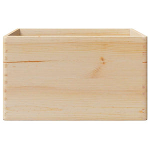 vidaXL Wooden Box with Handles 40x30x23 cm Solid Wood Pine