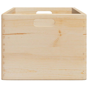 vidaXL Wooden Box with Handles 40x30x23 cm Solid Wood Pine