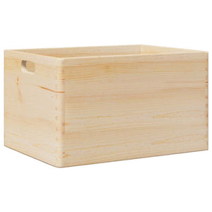 vidaXL Wooden Box with Handles 40x30x23 cm Solid Wood Pine