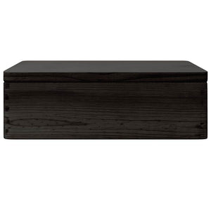 vidaXL Wooden Box with Lid Black 40x30x13 cm Solid Wood Pine