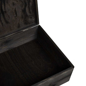 vidaXL Wooden Box with Lid Black 40x30x13 cm Solid Wood Pine