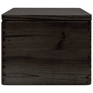 vidaXL Wooden Box with Lid Black 40x30x23 cm Solid Wood Pine