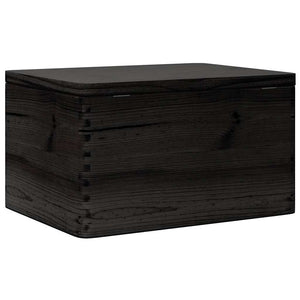 vidaXL Wooden Box with Lid Black 40x30x23 cm Solid Wood Pine