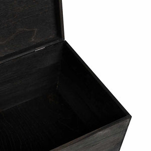 vidaXL Wooden Box with Lid Black 40x30x23 cm Solid Wood Pine