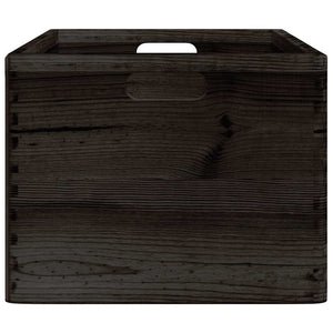 vidaXL Wooden Box with Handles Black 40x30x23 cm Solid Wood Pine