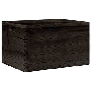 vidaXL Wooden Box with Handles Black 40x30x23 cm Solid Wood Pine