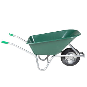 vidaXL Wheelbarrow Green 90 L 150 kg Galvanised Steel and Plastic