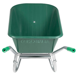 vidaXL Wheelbarrow Green 90 L 150 kg Galvanised Steel and Plastic