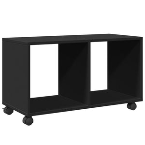 vidaXL Rolling Cabinet Black 72x33x42.5 cm Engineered Wood