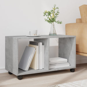 vidaXL Rolling Cabinet Concrete Grey 72x33x42.5 cm Engineered Wood