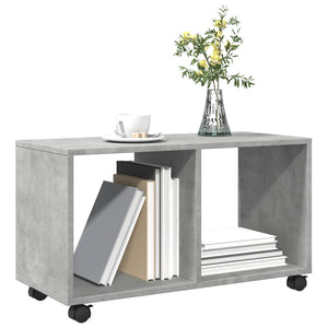 vidaXL Rolling Cabinet Concrete Grey 72x33x42.5 cm Engineered Wood