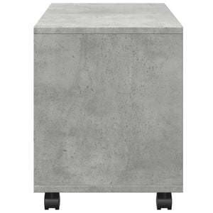 vidaXL Rolling Cabinet Concrete Grey 72x33x42.5 cm Engineered Wood