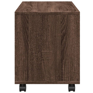 vidaXL Rolling Cabinet Brown Oak 72x33x42.5 cm Engineered Wood