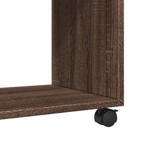 vidaXL Side Table with Wheels Brown Oak 70x35x60 cm Engineered Wood