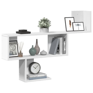 vidaXL Wall Shelf White 100x15x70 cm Engineered Wood