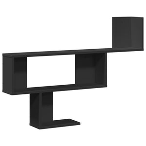 vidaXL Wall Shelf Black 100x15x70 cm Engineered Wood