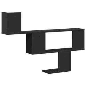 vidaXL Wall Shelf Black 100x15x70 cm Engineered Wood