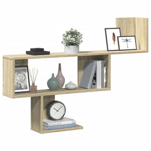 vidaXL Wall Shelf Sonoma Oak 100x15x70 cm Engineered Wood