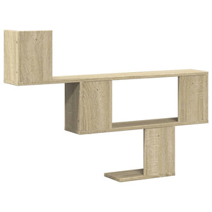 vidaXL Wall Shelf Sonoma Oak 100x15x70 cm Engineered Wood