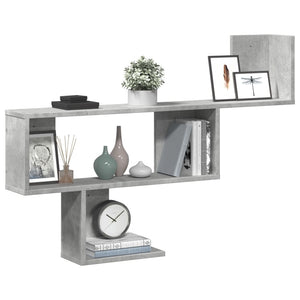 vidaXL Wall Shelf Concrete Grey 100x15x70 cm Engineered Wood