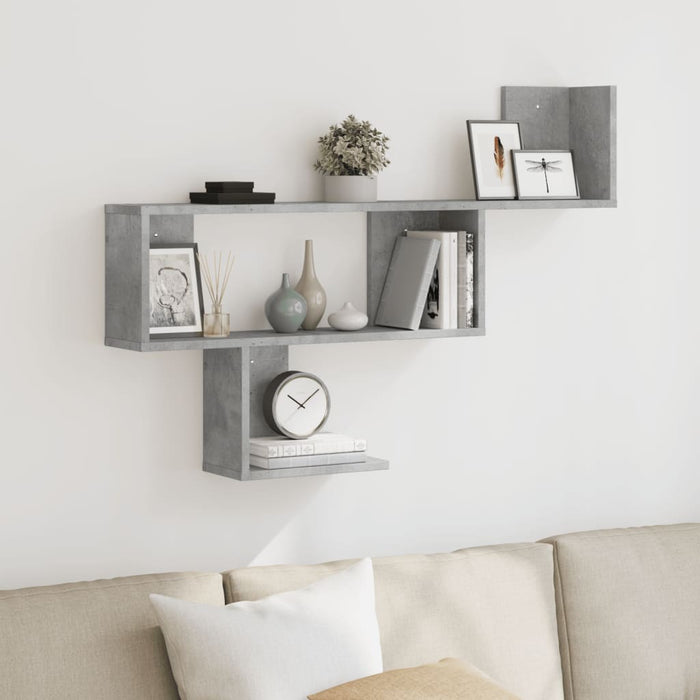 vidaXL Wall Shelf Concrete Grey 100x15x70 cm Engineered Wood