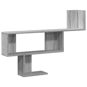 vidaXL Wall Shelf Grey Sonoma 100x15x70 cm Engineered Wood